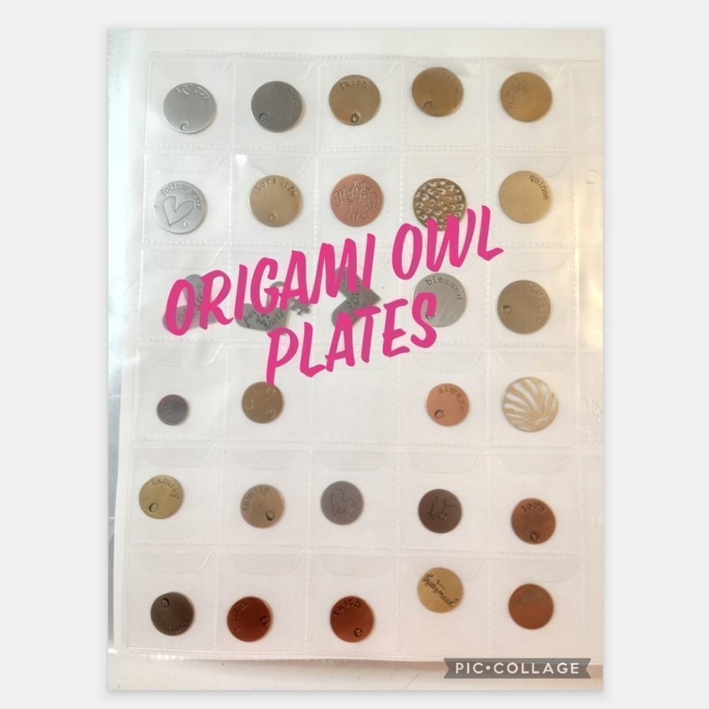 5/$21 🦉 ORIGAMI OWL SILVER GOLD ROSE GOLD SMALL MEDIUM LARGE PLATES NWOT
